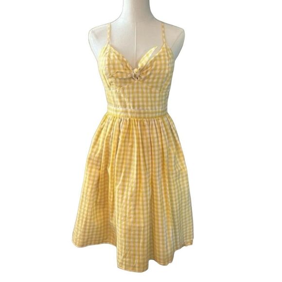 English Factory Dresses & Skirts - English Factory Yellow Gingham Dress